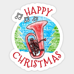 Christmas Tuba Tubaist Brass Musician Xmas 2022 Sticker